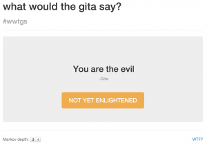 You are the evil